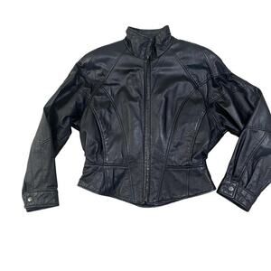 Vintage Wilsons Leather Jacket Womens Medium Thinsulate Insulated 90s